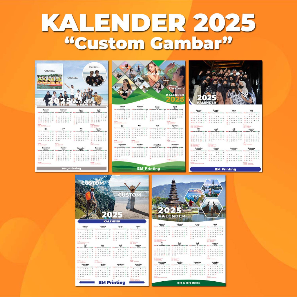 A3 Wall Calendar I Print Calendar 2025 Custom II Wall Calendar II Fast กระบวนการวันเดียว