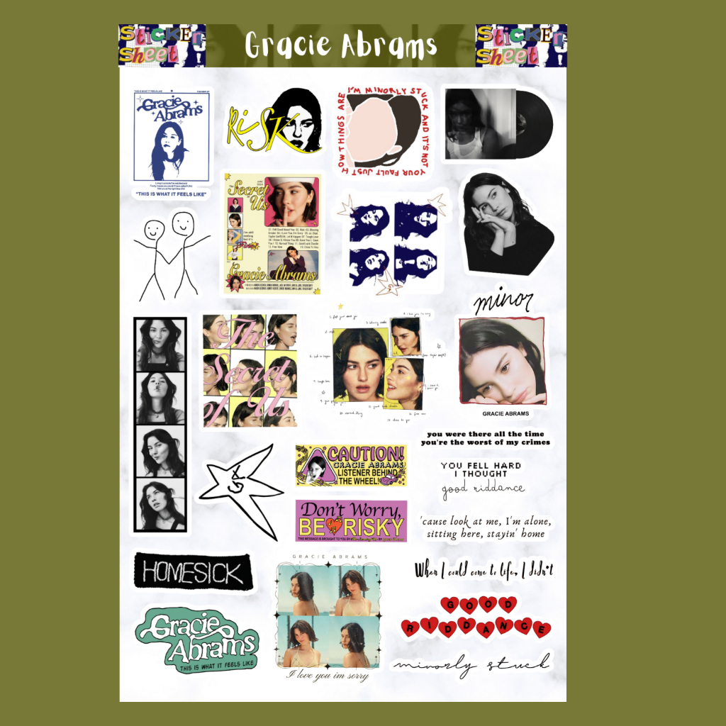 แผ่นสติ๊กเกอร์ Gracy Abrams