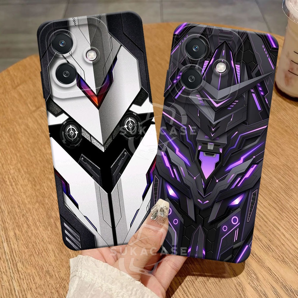 Hp Casing for Oppo A3/A3X/A3 PRO Fashion case Robot (SK01) Rubber Softcase - Case Pro Camera