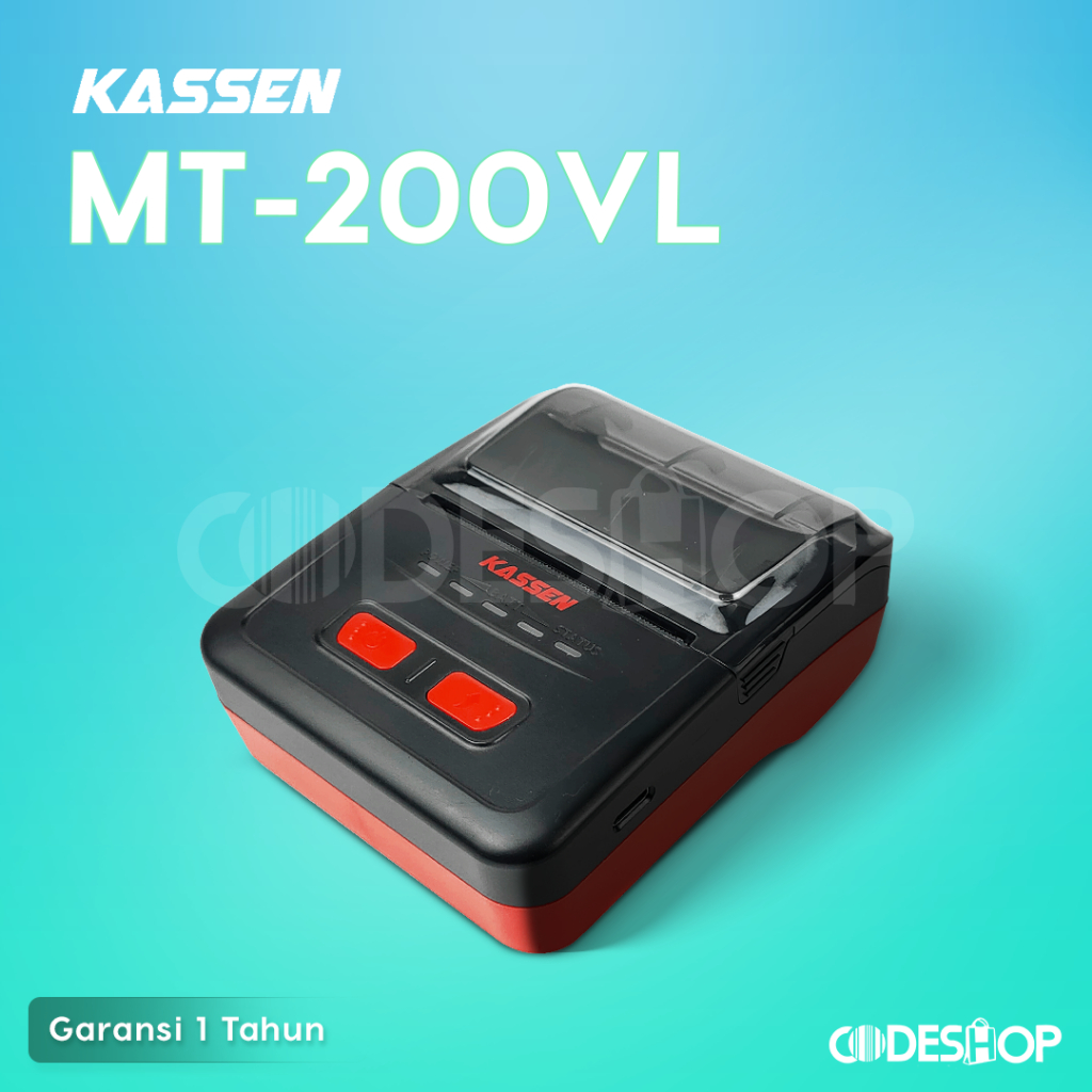 KASSEN MT-200VL CASH REGISTER PRINTER PRINTS MT 200VL การรับประกัน BLUETOOTH RECEIPTS