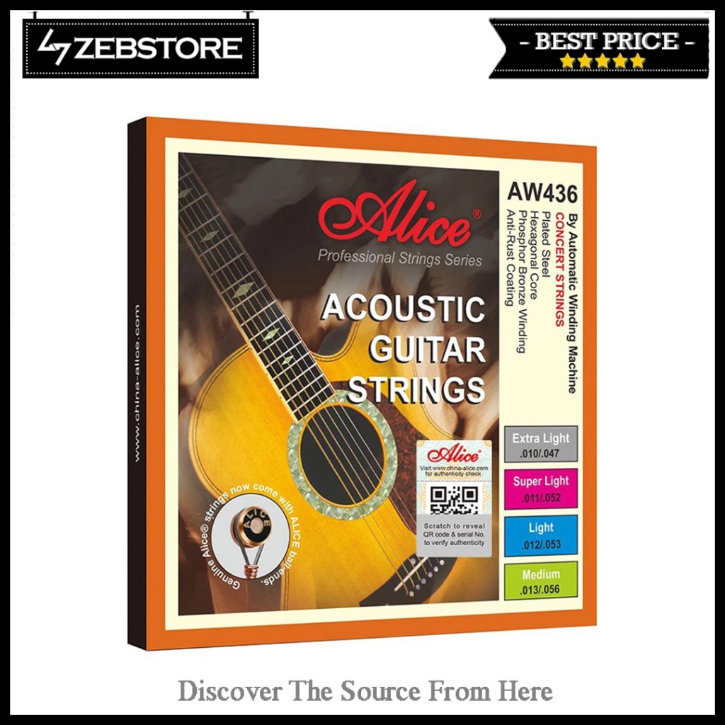 สายกีต้าร์โปร่ง Alice AW436