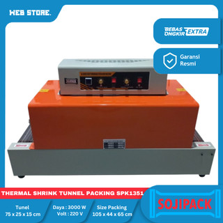Mesin Penyusut Plastik Thermal Shrink Tunnel Packing SPK1351 SOJIPACK