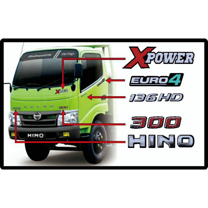 Hino xpower euro4 สติ๊กเกอร์ / สติ๊กเกอร์ EMBLEM
