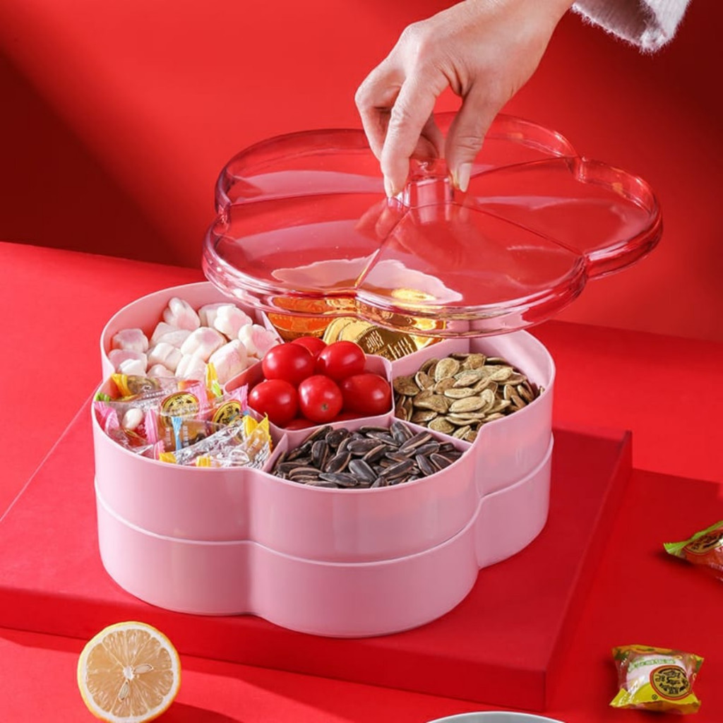 H888 - กล่องพลาสติก 6 ฤดูกาล | ง่าย EID JAR, PRACTICAL | กล่องขนม W6688