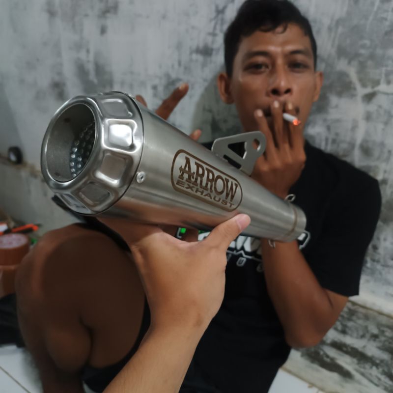 Arrow คุณภาพสูง Canister สแตนเลสเข้า 50/51mm - Arrow Muffler/ท่อไอเสียสแตนเลสเท่านั้น