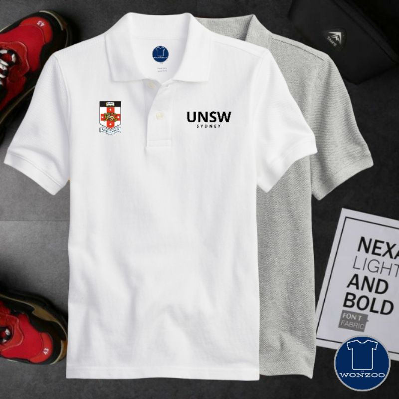 UNSW UNIVERSITY OF NEW SOUTH WALES SYDNEY AUSTRALIA POLO SHIRT - คุณภาพระดับพรีเมียม