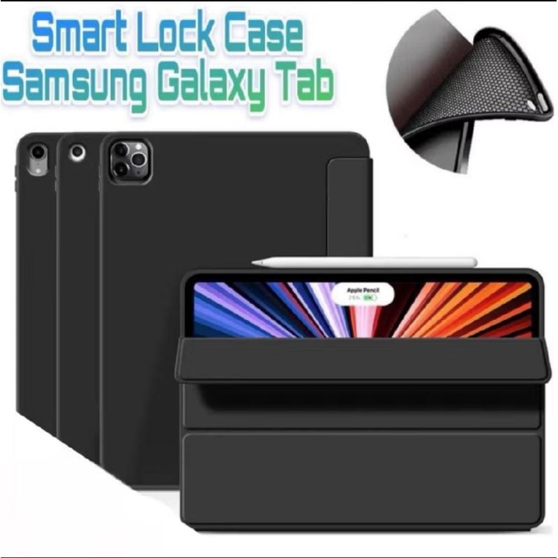 CASE SAMSUNG GALAXY TAB S6 LITE P615 SMART LOCK FLIP LEATHER SLOT PEN CASE MAGNETIC