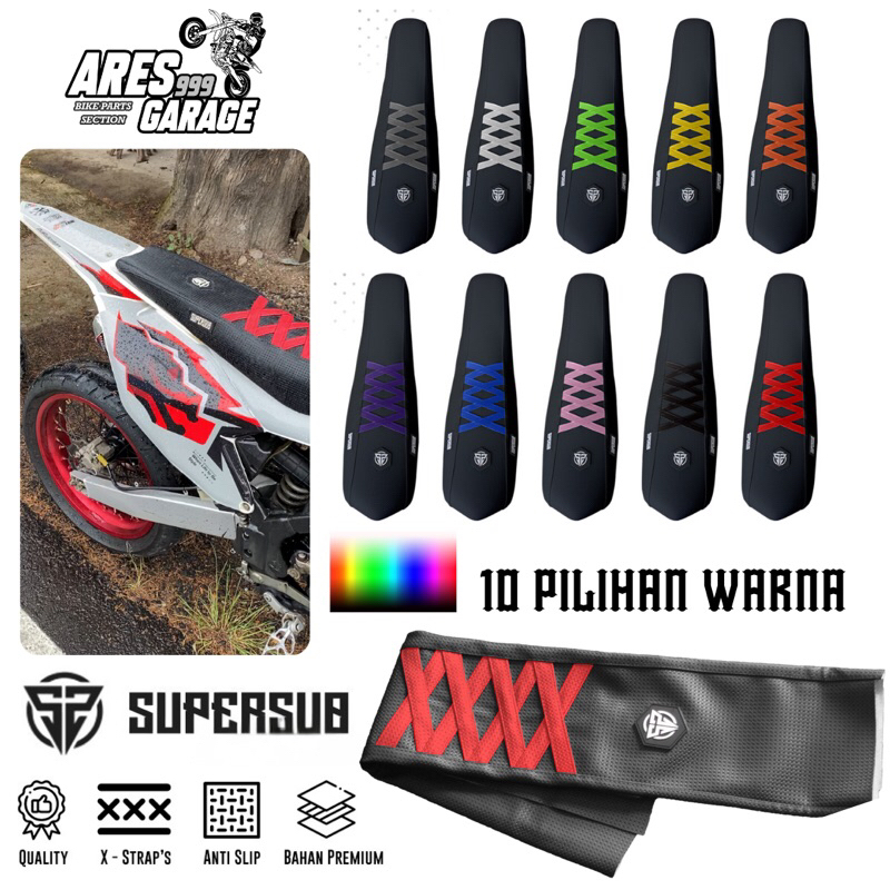 Hitam ฝาครอบที่นั่งหนัง ฝาครอบที่นั่ง สีดํา TRAIL SUPERMOTO SUPERSUB สําหรับ CRF, KLX, WR, KTM, YZ MOTORCYCLES