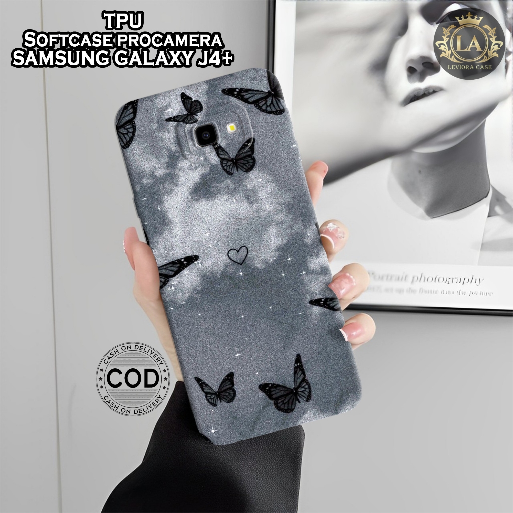 เคส HP Samsung J4+ 2018 - เคส Leviora - เคสแฟชั่นผีเสื้อ - Samsung J4+ 2018 Softcase - เคส Pro - เคส