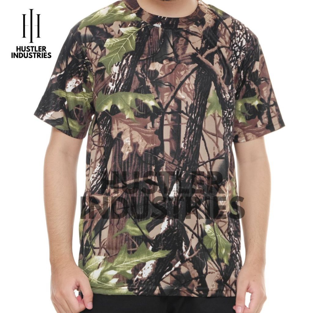 Realtree MOSSY CAMO MOTIF LORENG เสื้อยืดแขนสั้นแขนสั้น KAMULFLASE STRIPED เสื้อยืด