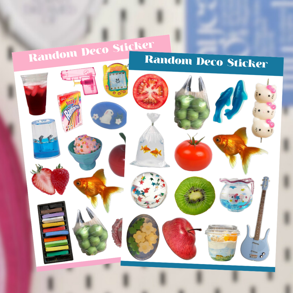 Deco STICKER แผ่น / น่ารัก RANDOM DECO STICKER VINTAGE RETRO AESTHETIC สําหรับ JOURNALING