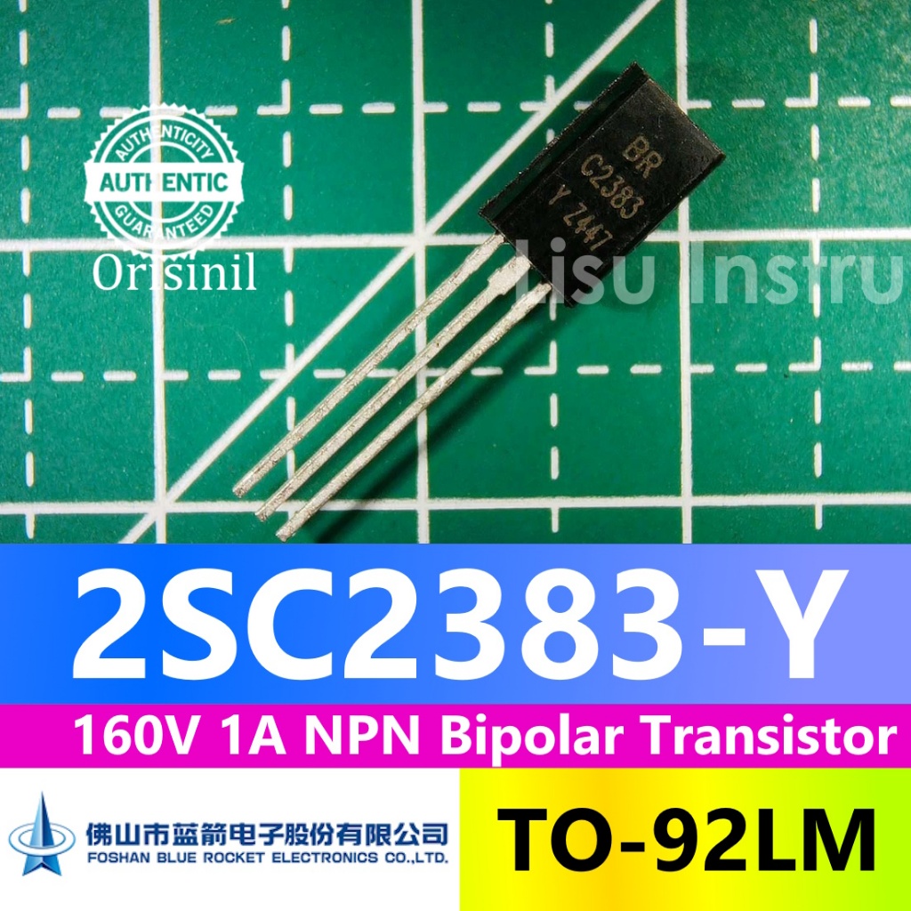 2SC2383-Y 160V 1A NPN Bipolar ทรานซิสเตอร์ 2SC2383 2S C2383 TO-92LM Blue Rocket ORIGINAL