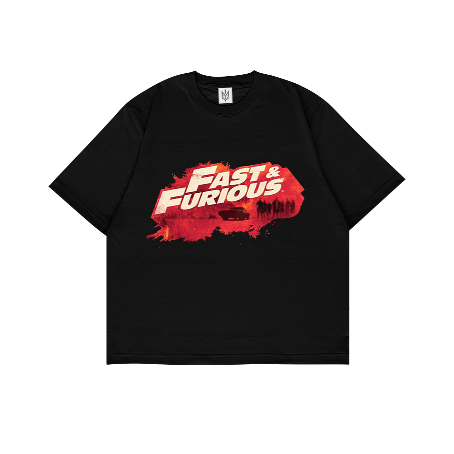 FAST AND FURIOUS LOGO FONT เสื้อยืด | เสื้อยืด OVERSIZE สีดําสไตล์ Y2K VINTAGE BOOTLEG GRUNGE | ผู้ช