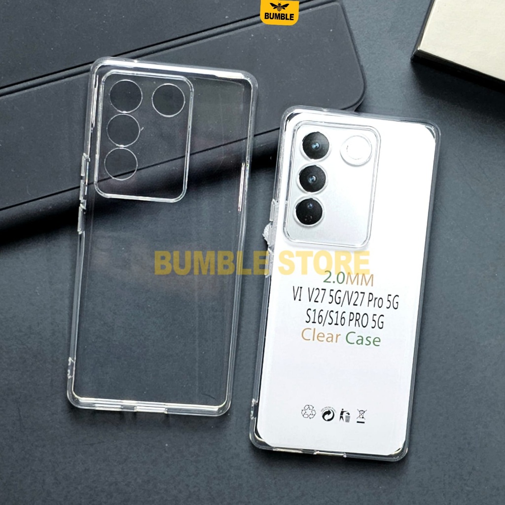 Bumble - Vivo V27 5G Vivo V27 Pro Vivo V27E Vivo V29 5G Vivo V29E Softcase Clear Case Bening 2.0mm C
