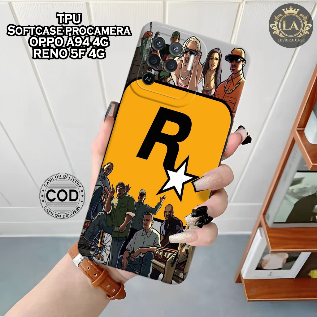 เคส OPPO A94 / Reno 5F 4G ใหม่ล่าสุด - เคส Leviora - GTA Fashion Case - OPPO A94 / Reno 5F 4G Softca