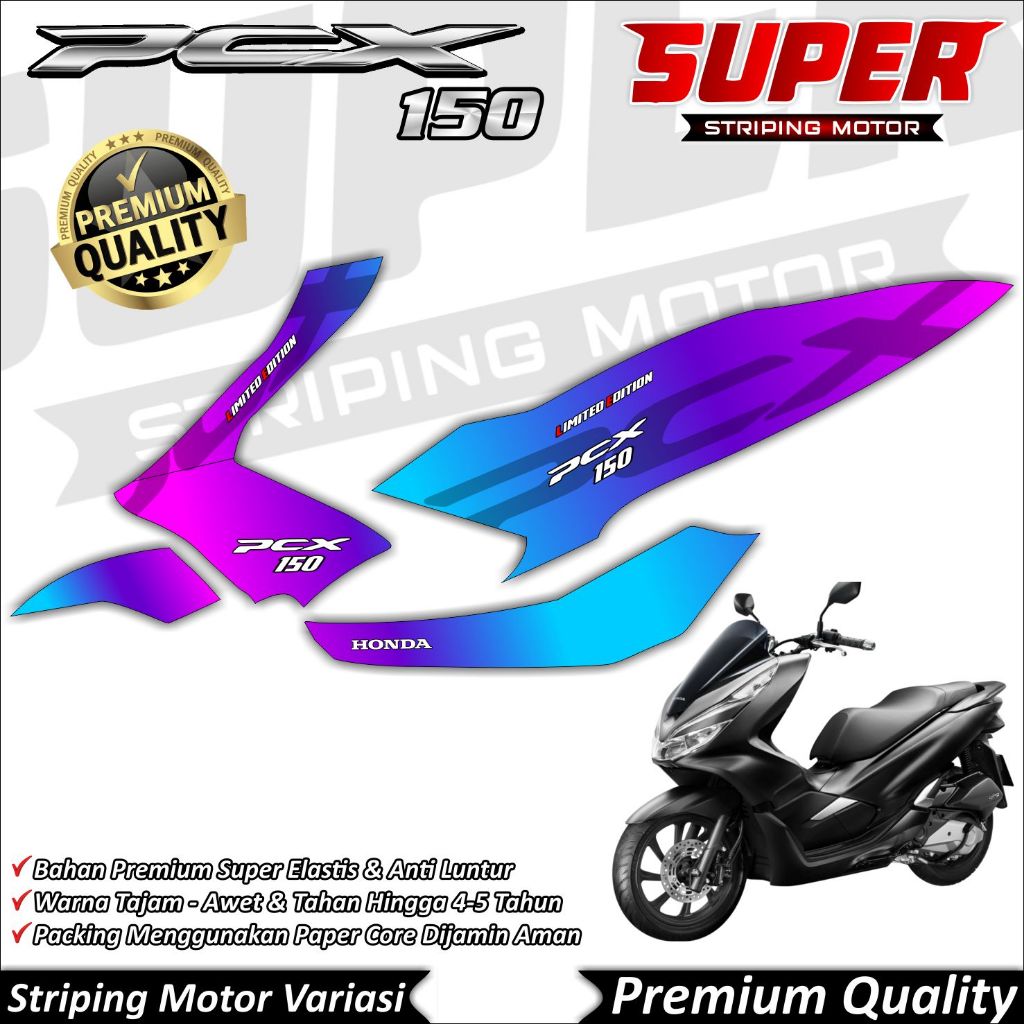 PCX 150 2019 สติ๊กเกอร์ Anti-Fade Cool PCX 150 Striping Honda PCX 150 Gradient Striping