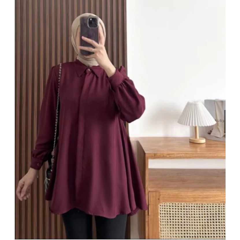 เสื้อเบลาส์ Kinka SHAKILA / Kinka SHAKILA PLAIN Blouse / Kinka Kemeja Polos Blouse Shakilla เสื้อเชิ