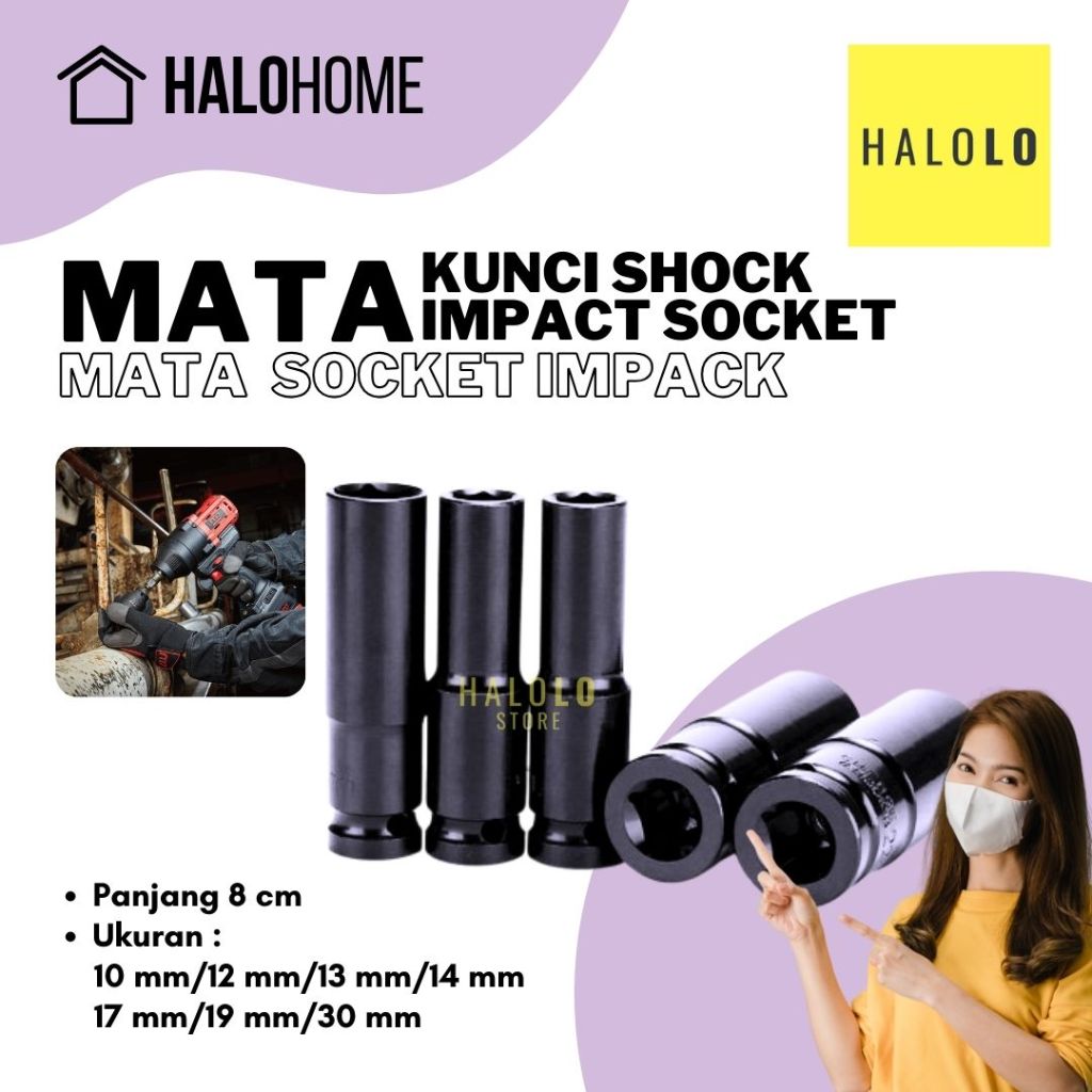 MATA Long Impact Socket Impact Socket 10 mm / 12 mm / 13 mm / 14 mm / 17 mm / 19 mm / 30 mm