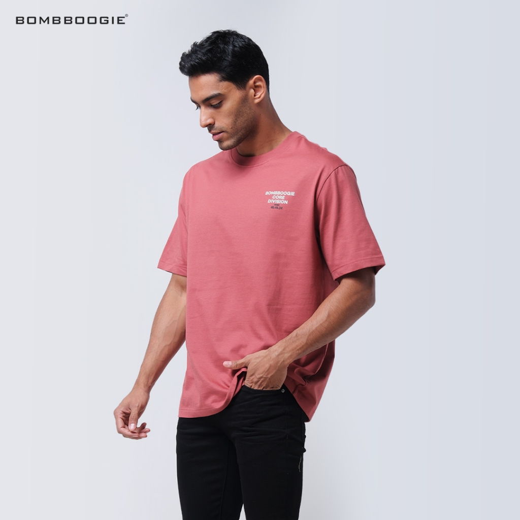 Bombboogie Mens Regular Tomlyn Dusty Pink T-Shirt 12E02B4SL