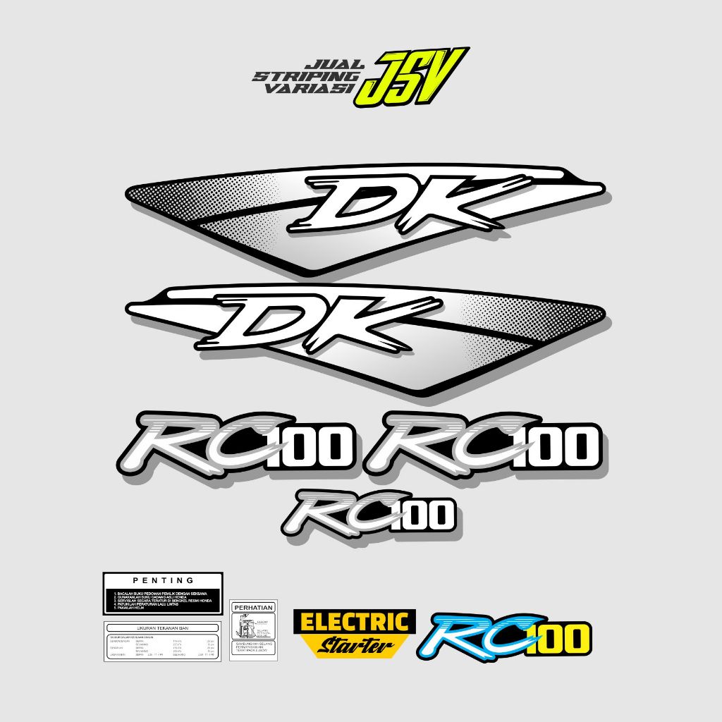 สติ๊กเกอร์ Striping Variation RK 100 Suzuki Bravo RC 100 - รูปที่ 5