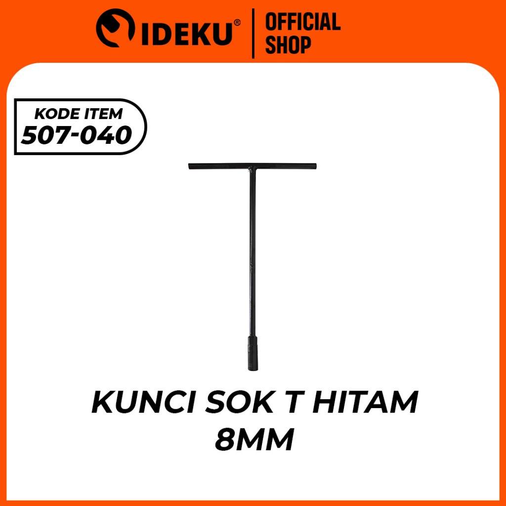 IDEKU BLACK T-SOCKET WRENCH 8 MM - 12 MM