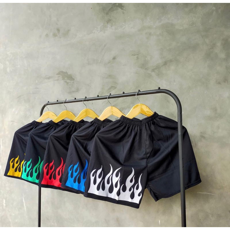 FIRE-PATTERNED BOXER SHORTS สําหรับผู้ชาย/ผู้หญิง