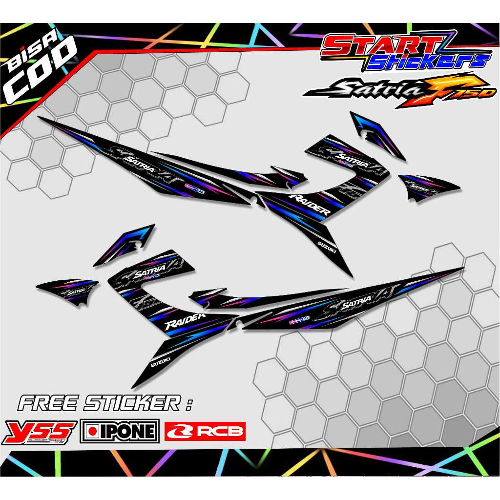 SUZUKI SATRIA F 150 แถบตัวแปร - BLIZZARD/ SATRIA F 150 สติ๊กเกอร์มอเตอร์ไซค์ LIST - BLIZZARD