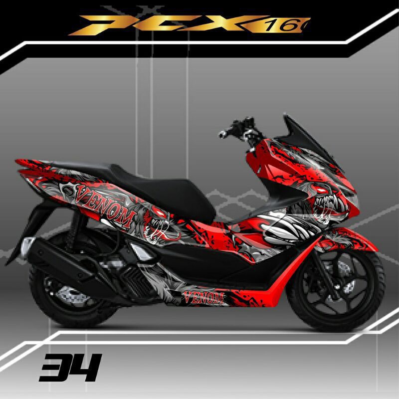 สติ๊กเกอร์แถบสติ๊กเกอร์ pcx เต็มตัว honda pcx 160/150 บล็อกดึงรูปลอก