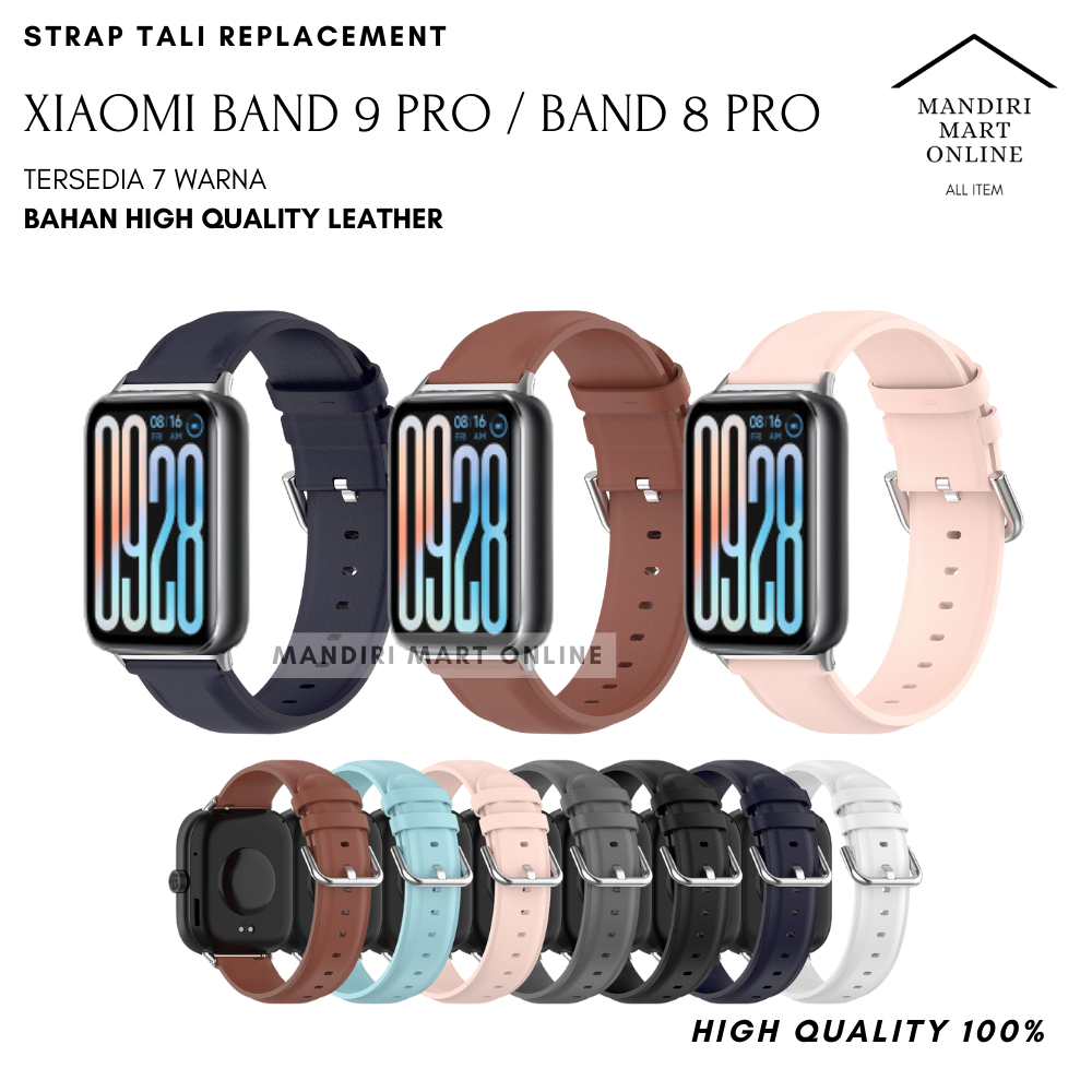 สายหนัง Xiaomi Smart Band 9 Pro / หนัง Mi Band 9 Pro / Xiaomi Mi Band 8 Pro สายรัดทดแทนวัสดุหนัง
