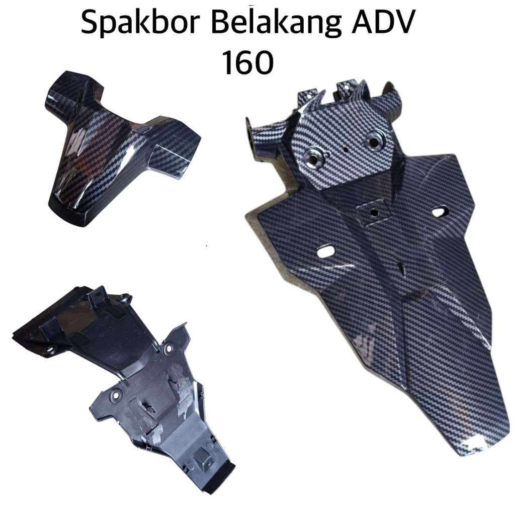 Zoro ADV 150 และ 160 Carbon Shiny Dip Water Transfer แพ็คเกจบังโคลนหลัง