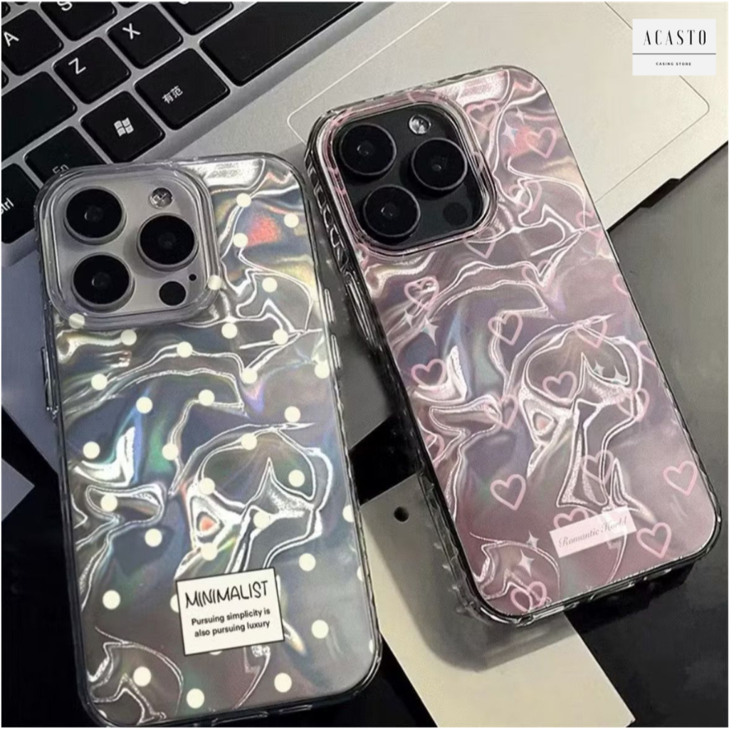 AC175 SOFTCASE WATERRY โฮโลแกรมสําหรับ Oppo A58 A60 A71 A74 A95 A78 A9 A5 2020 A98 A1 F1s F5 F7 F11 