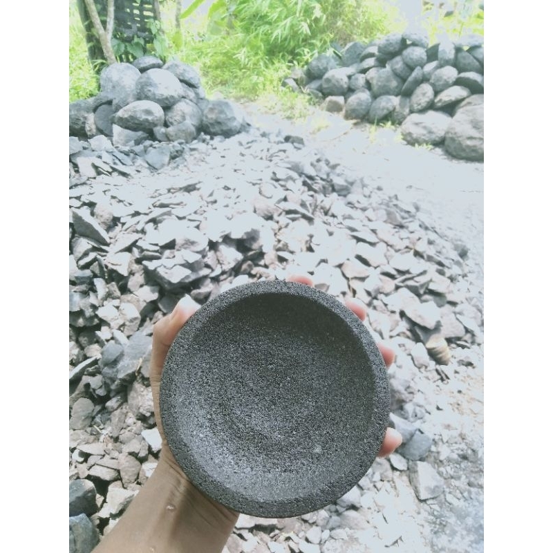 ORIGINAL STONE MORTAR 12CM ONE SET OF PESTLE