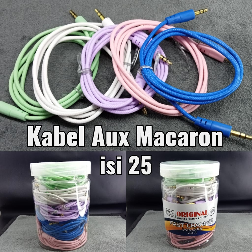 Macaron AUX Cable Jack Audio Aux Jack Cable 3.5 มม. ถึง 3.5 มม. 1 เมตร Macaraon AUX Cable