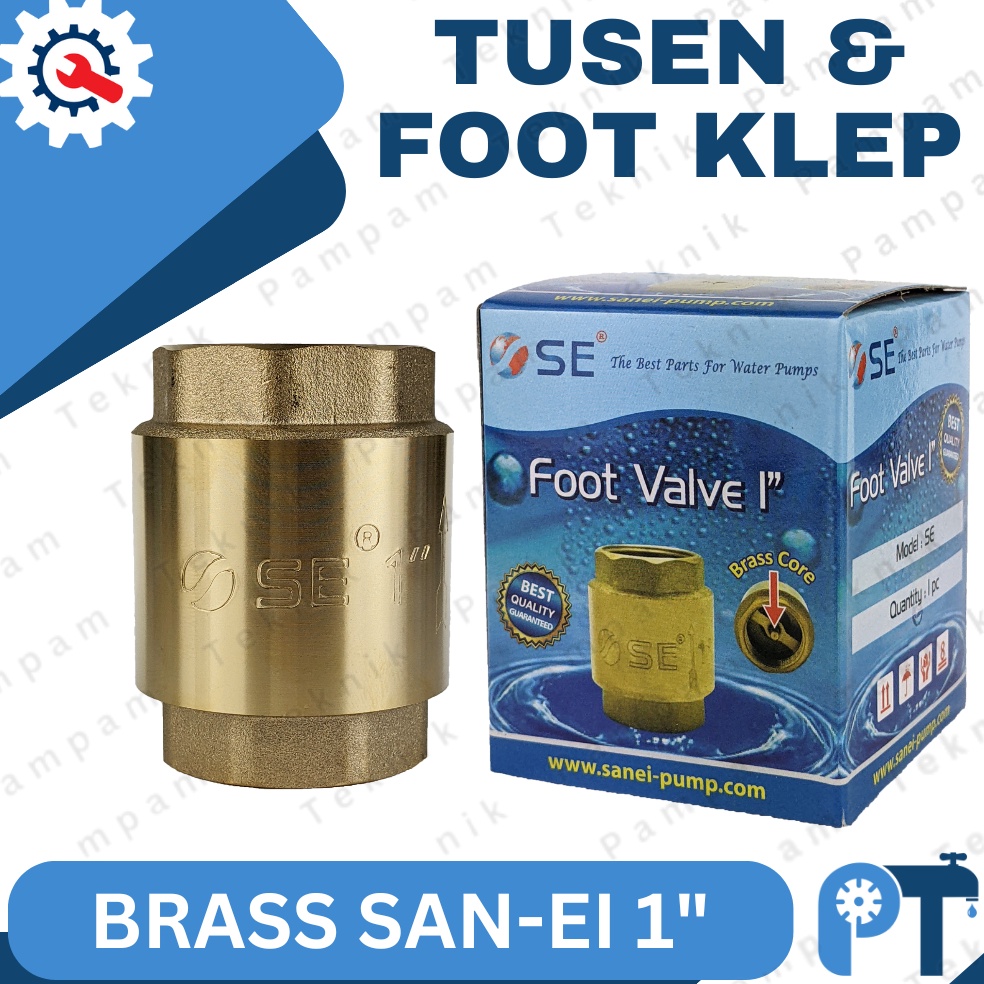 TUSEN KLEP 1 นิ้ว SANEI BRASS FOOT VALVE SANEI 1 ITALY BRASS CORE SE