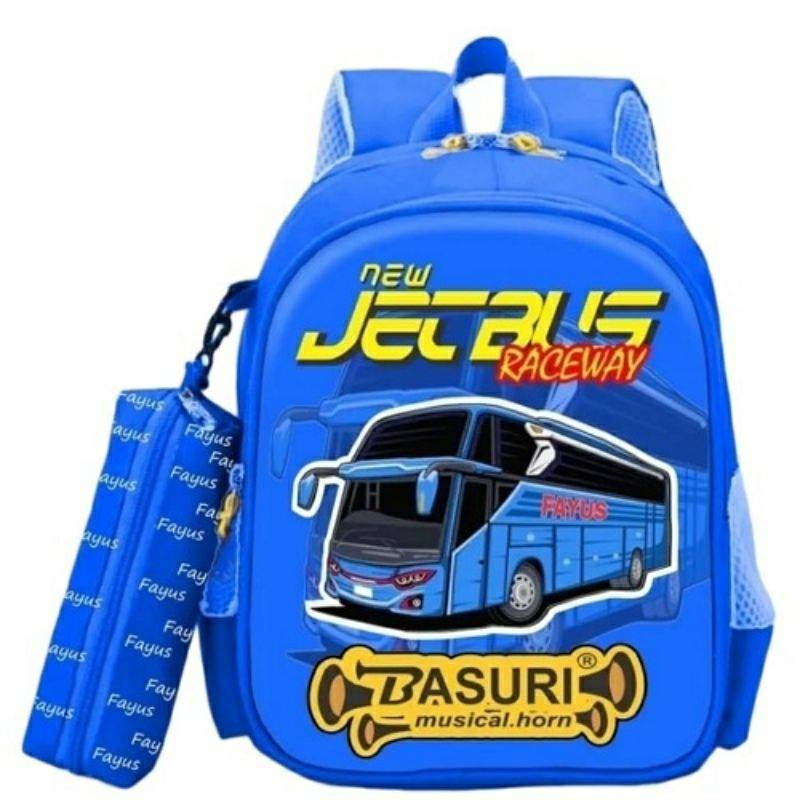 Nzr JETBUS ล่าสุด Motif กระเป๋าเป้เด็ก Basuri Bckpack ก่อนวัยเรียนโรงเรียนอนุบาลกระเป๋านักเรียนประถม