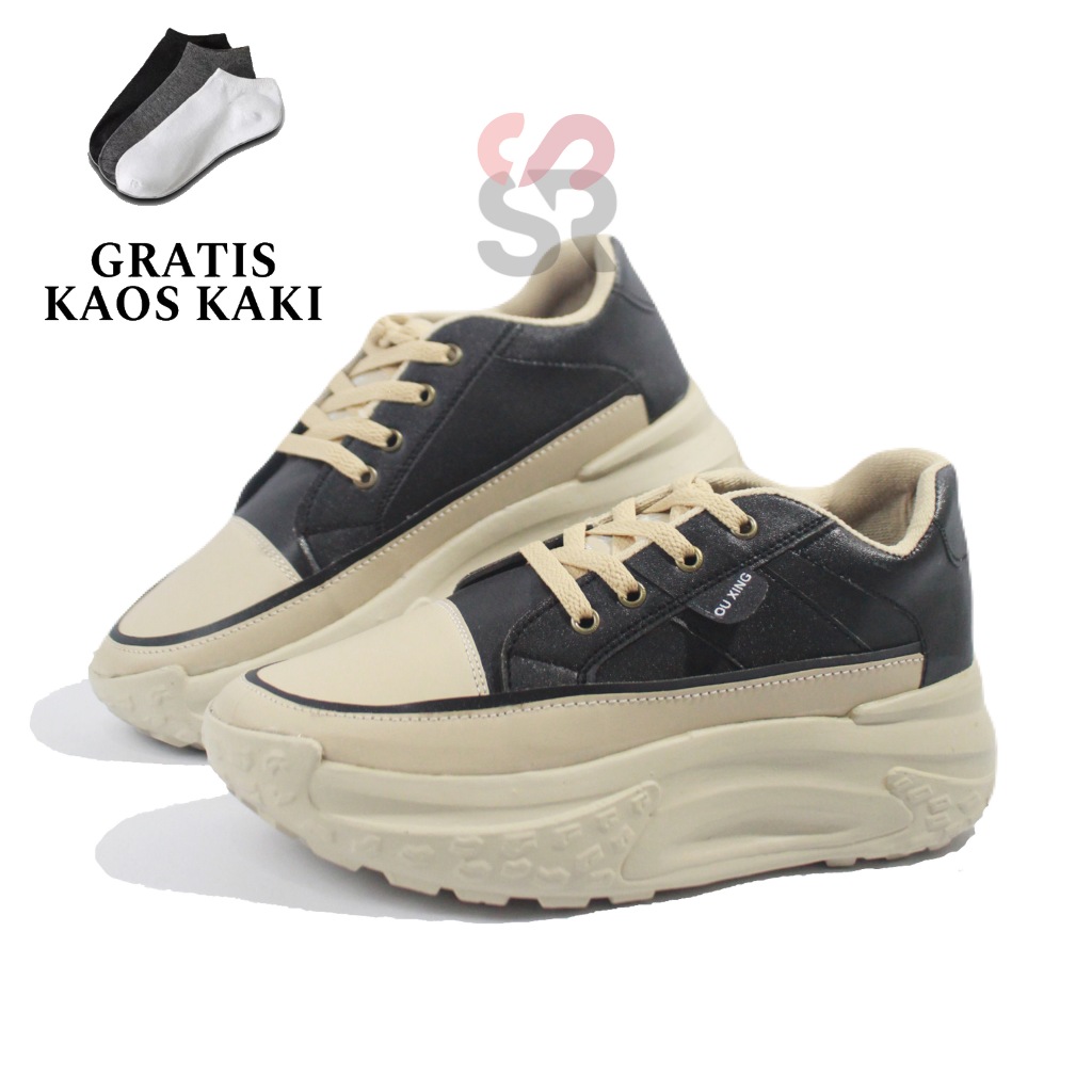 HS JONNA รองเท้าผ้าใบผู้หญิงเกาหลีลําลองสบายรองเท้ามีสไตล์