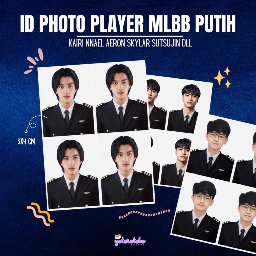 [READY] ID PHOTO PLAYER MLBB | 3X4 BG WHITE PHOTO