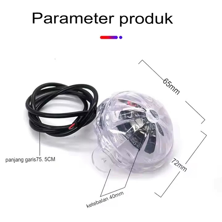 ไฟใต้คาร์ไฟ LED ทรงกลม RGB สําหรับรถจักรยานยนต์ รถยนต์ รถบรรทุก รถบัส 12V - 24V หกเหลี่ยม