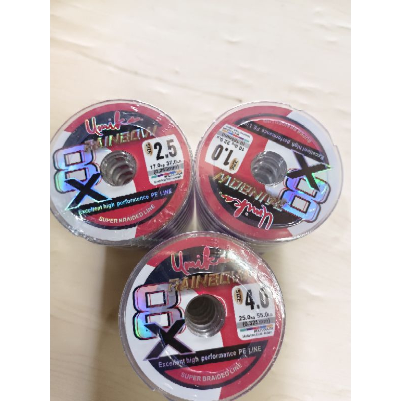 Amika Ainbow PE Thread 50M x8, PE 1.0,2.0,2.5,3.0,4.0