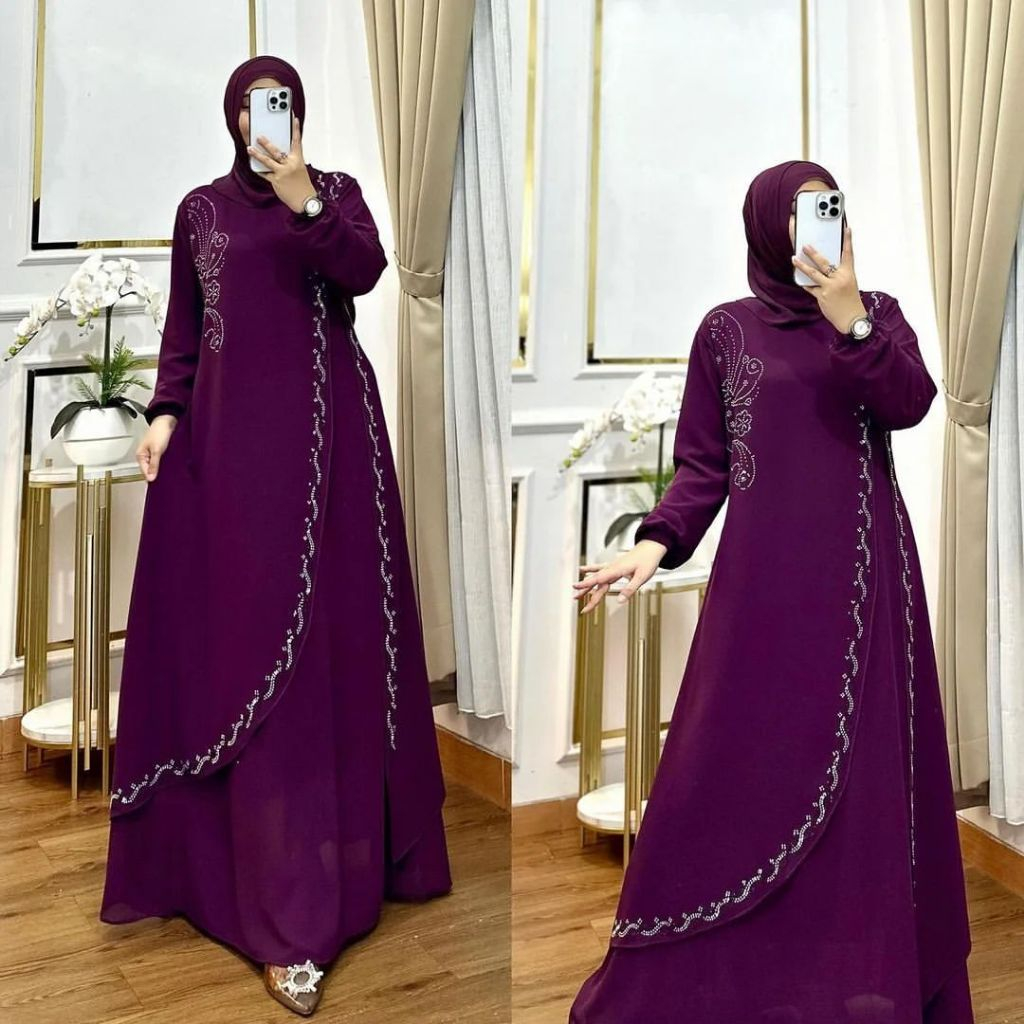 Muslimah Robe Eid Gamid Longdress Gammis Gamia นําเข้า Premium Gamiss ครอบคลุม Aurat Ganis Gamiz สาว