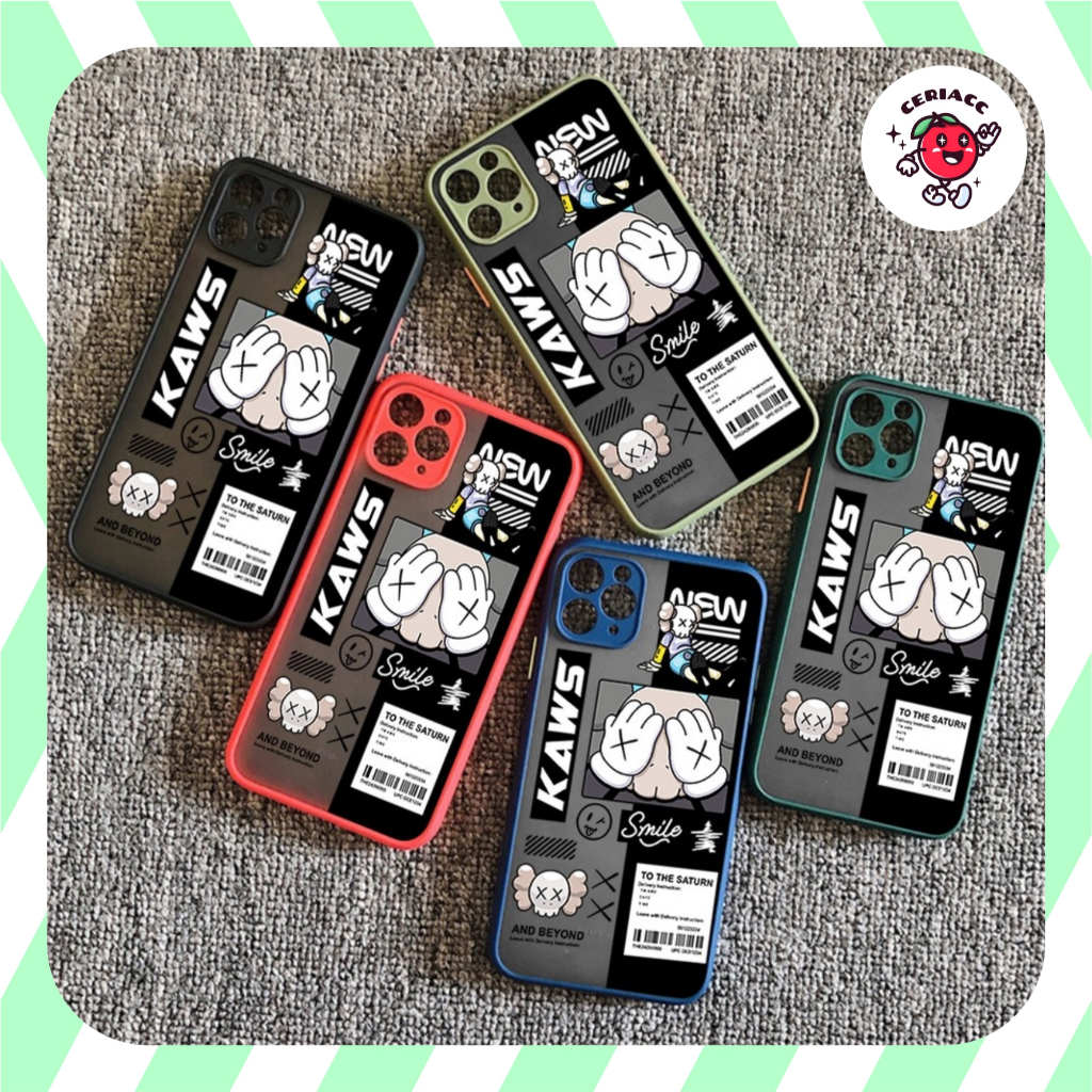 PRINTING HYB Motif K*ws เคสการ์ตูน oppo A3s c1 a1k c2 f9 a7 a5s a12 f11 a9 a5 2020 a53 a33 pro a15 a