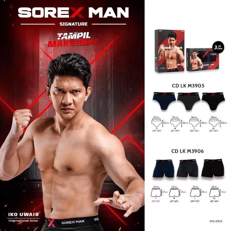 SOREX MAN M3906| กางเกงบ็อกเซอร์ (3 ชิ้น) N1270