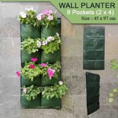 Wall Garden Planter Bag 8 Pocket Planter Bag Wall 8 Pockets EasyGrow