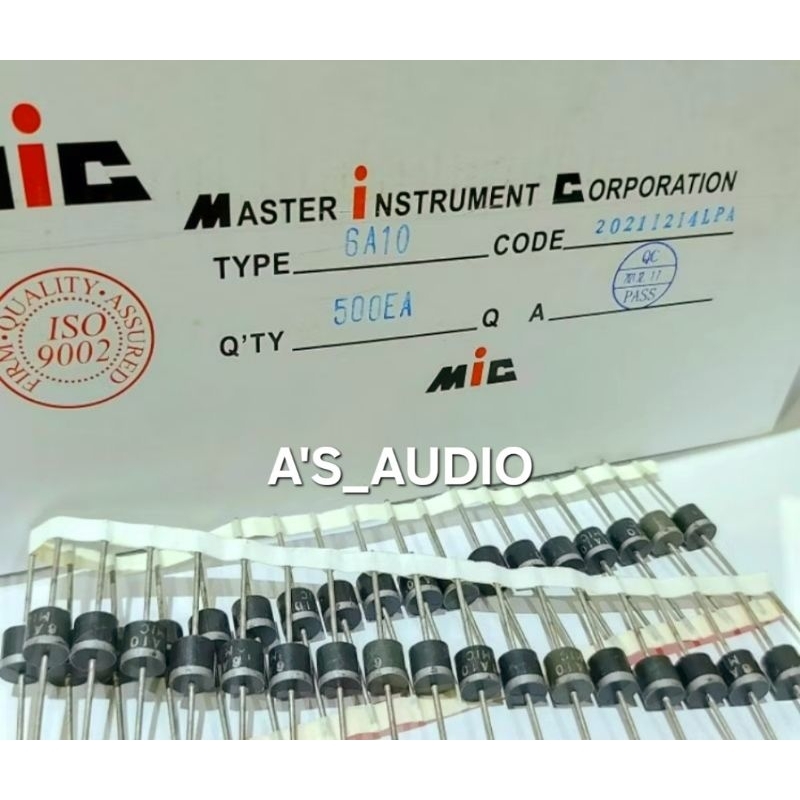DIODE DIODE 6A ROLL 6A10 MIC.10 ชิ้น
