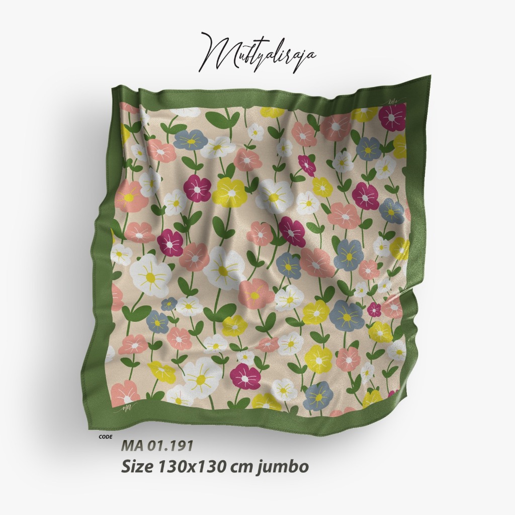 RECTANGULAR HIJAB WITH Sharia Motif 130 x 130