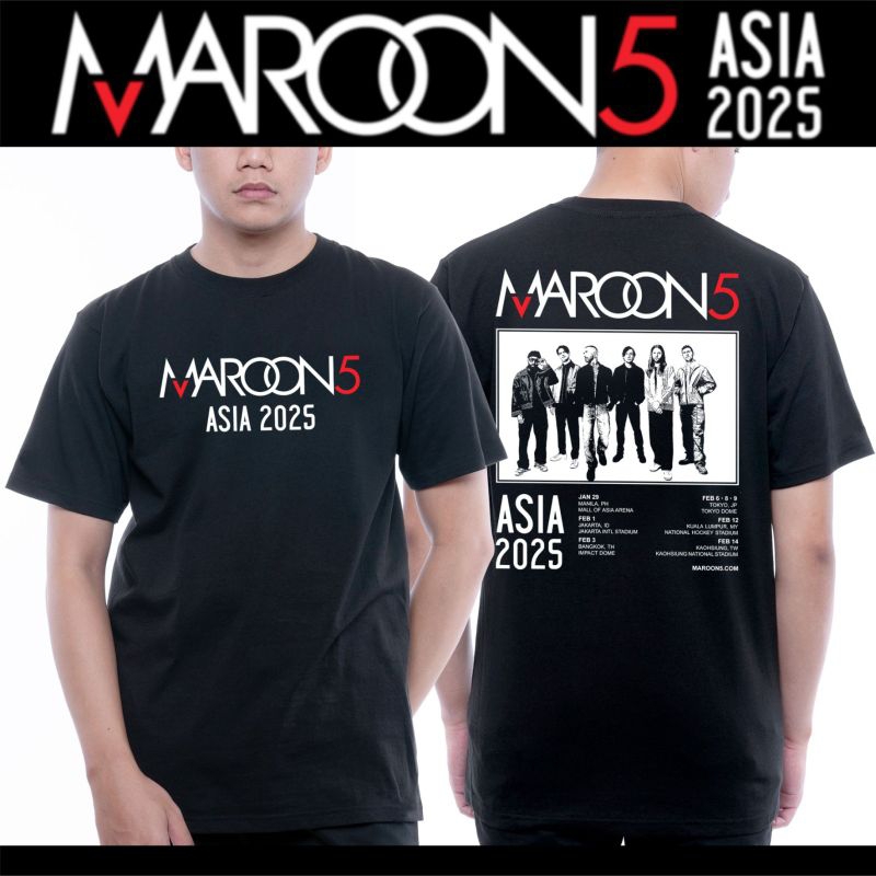 เสื้อยืด Maroon 5 - Maroon 5 Asia 2025 - คอนเสิร์ต Maroon 5