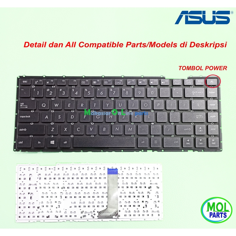 Asus X442 X442U X442UA X442UF X442UQ X442UR X442U คีย์บอร์ด