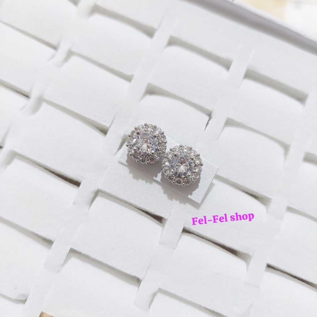 SILVER TITANIUM STITCH EARRINGS KOREAN FASHION EARRINGS