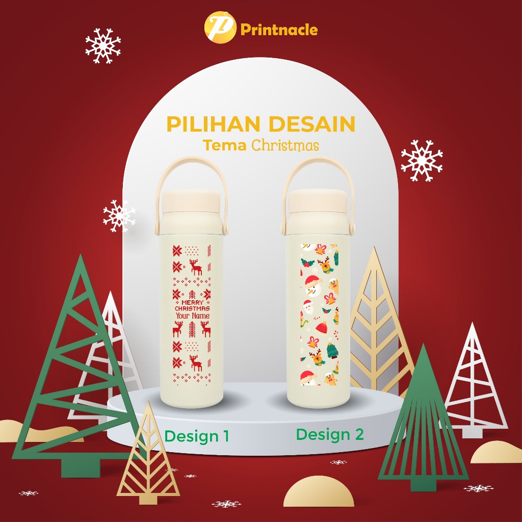 แก้วน้ําชื่อที่กําหนดเอง LINO 400ml Christmas Edition Uv Print Christmas Tumbler