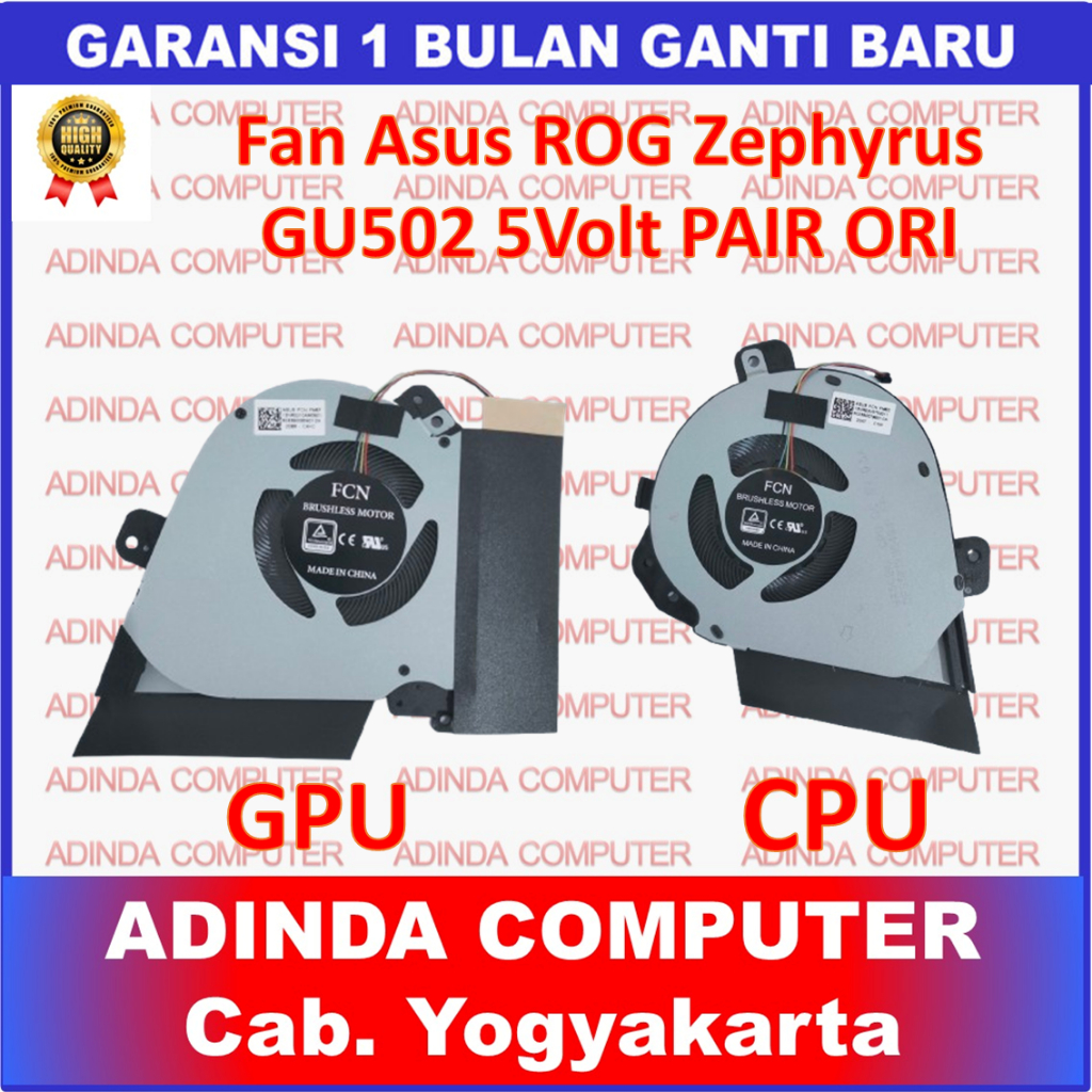 พัดลม Asus ROG Zephyrus GU502 GU505D GU505DU GA502 GA502D 5V คู่ต้นฉบับ